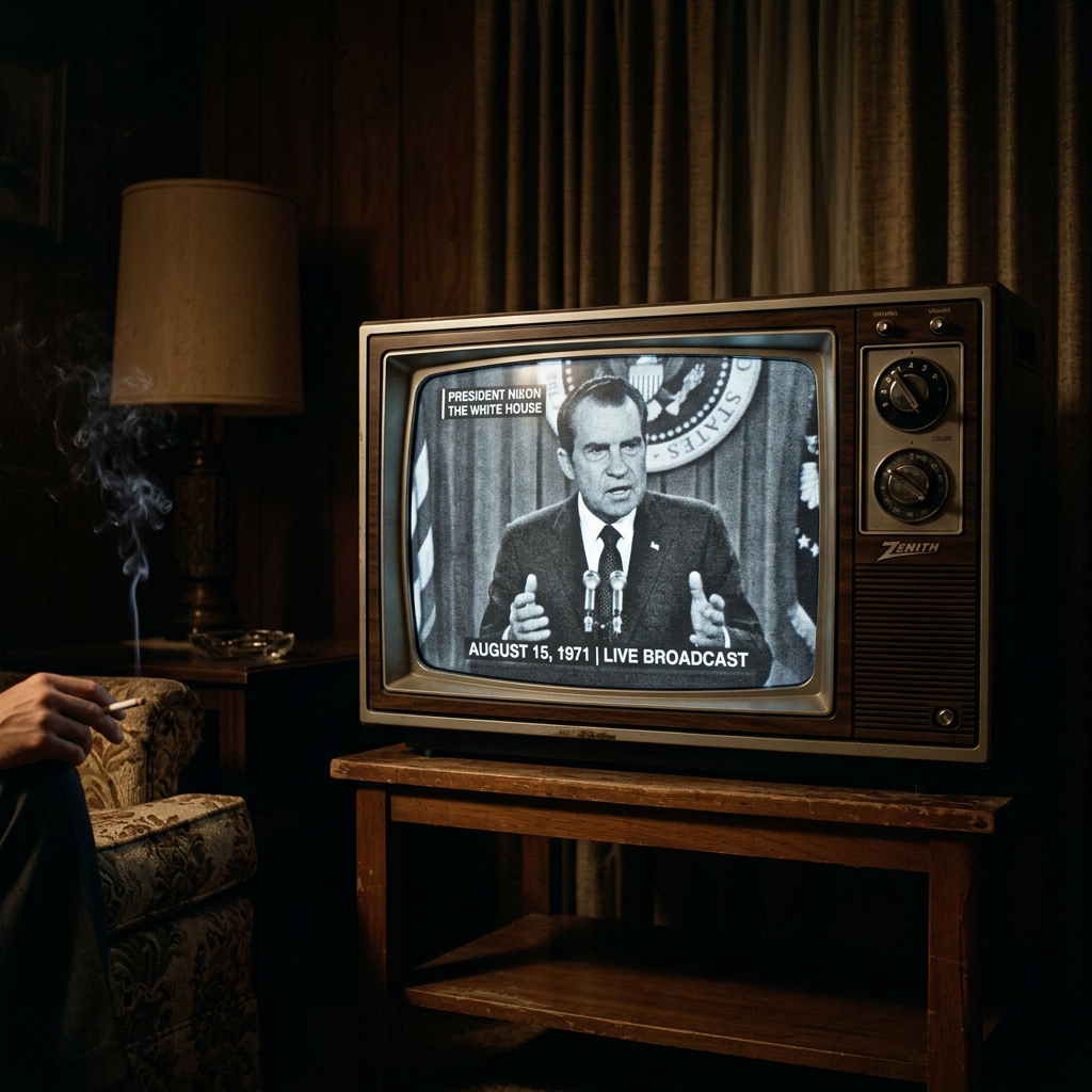 Illustration historique : Le Choc Nixon (Fin de l'étalon-or)