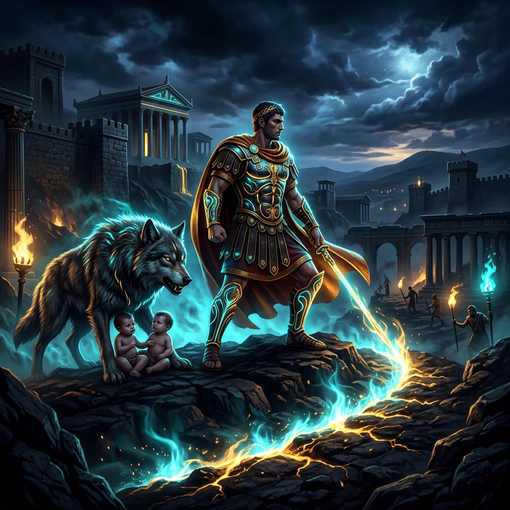 Illustration historique : Fondation de Rome