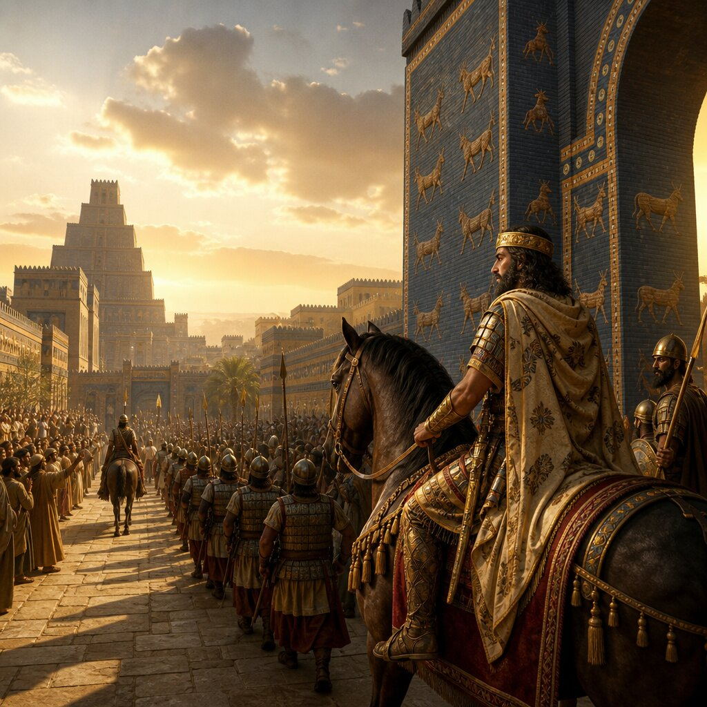 Illustration historique : Prise de Babylone par Cyrus le Grand et Cylindre de Cyrus